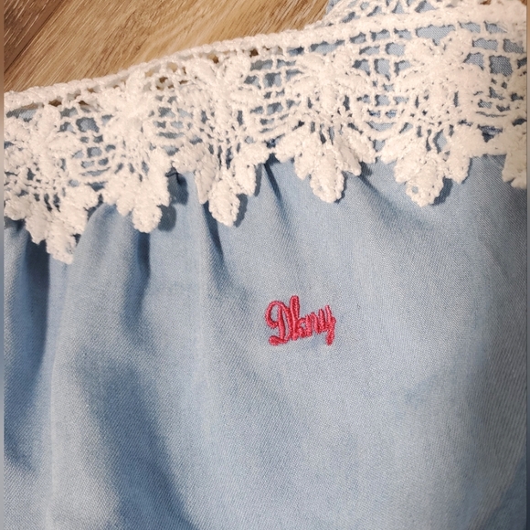 DKNY toddler girls denim color faded shorts jumpsuit Size 2T - Picture 2 of 11